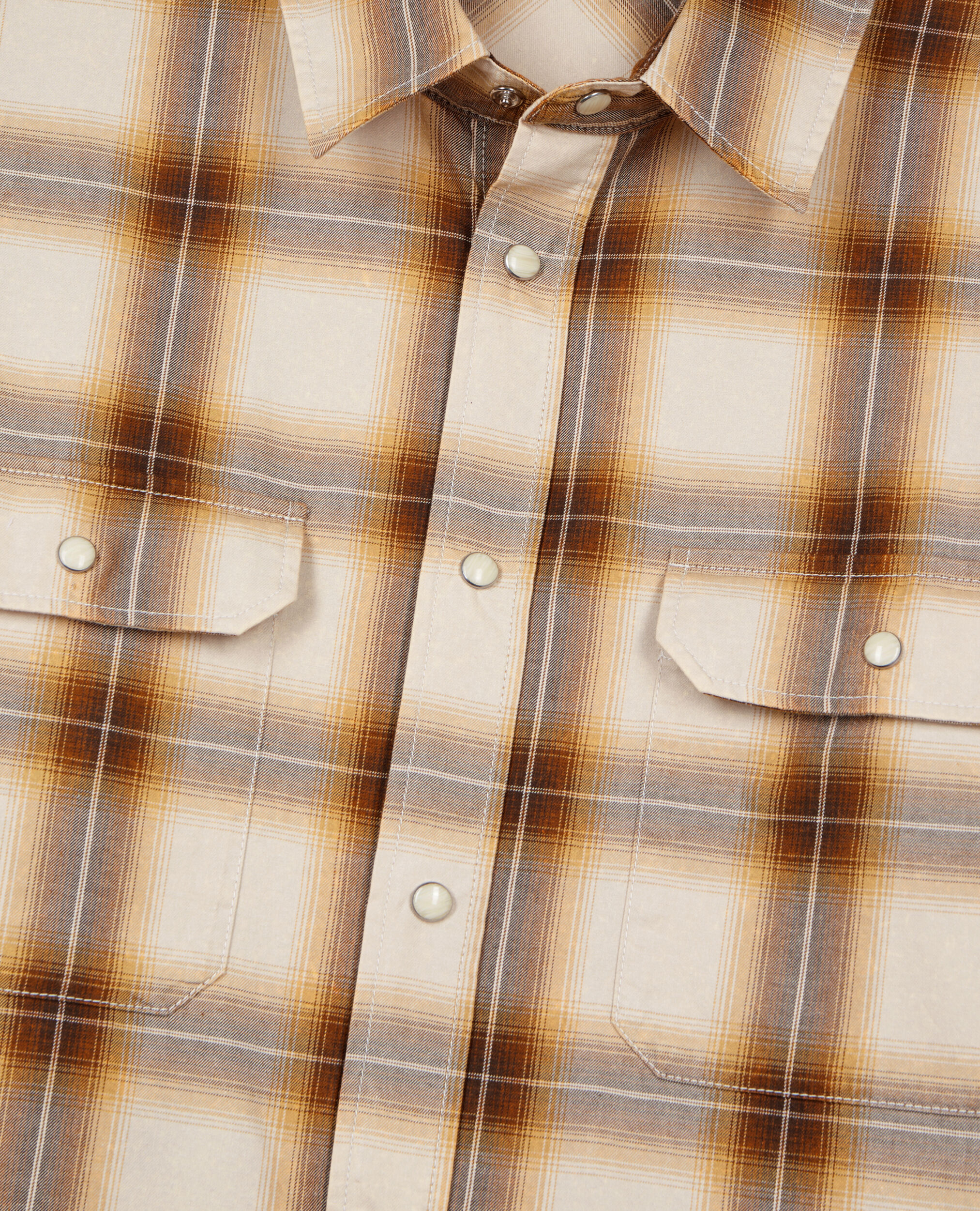 Checked shirt, BROWN-BEIGE, hi-res image number null