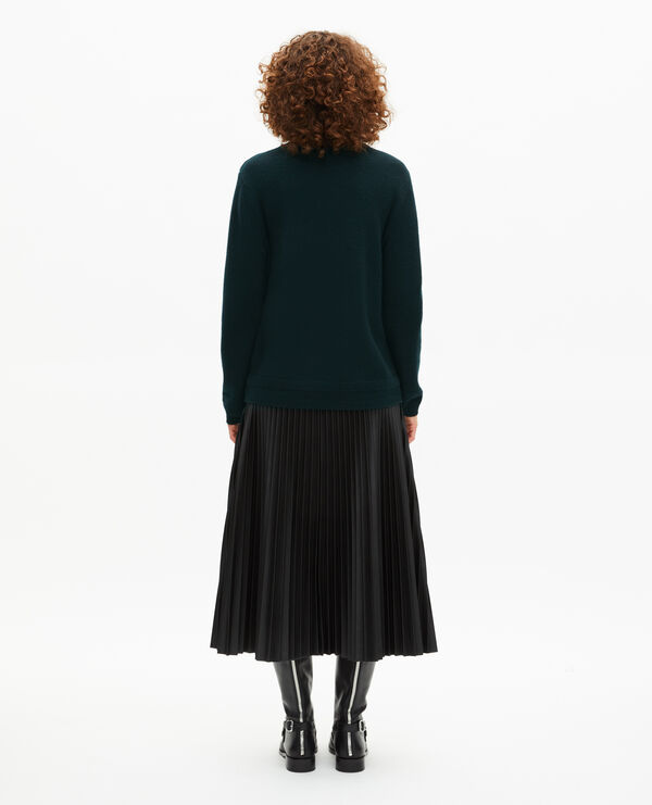 The Kooples MUJER FOREST jersey de cuello alto de lana verde oscuro