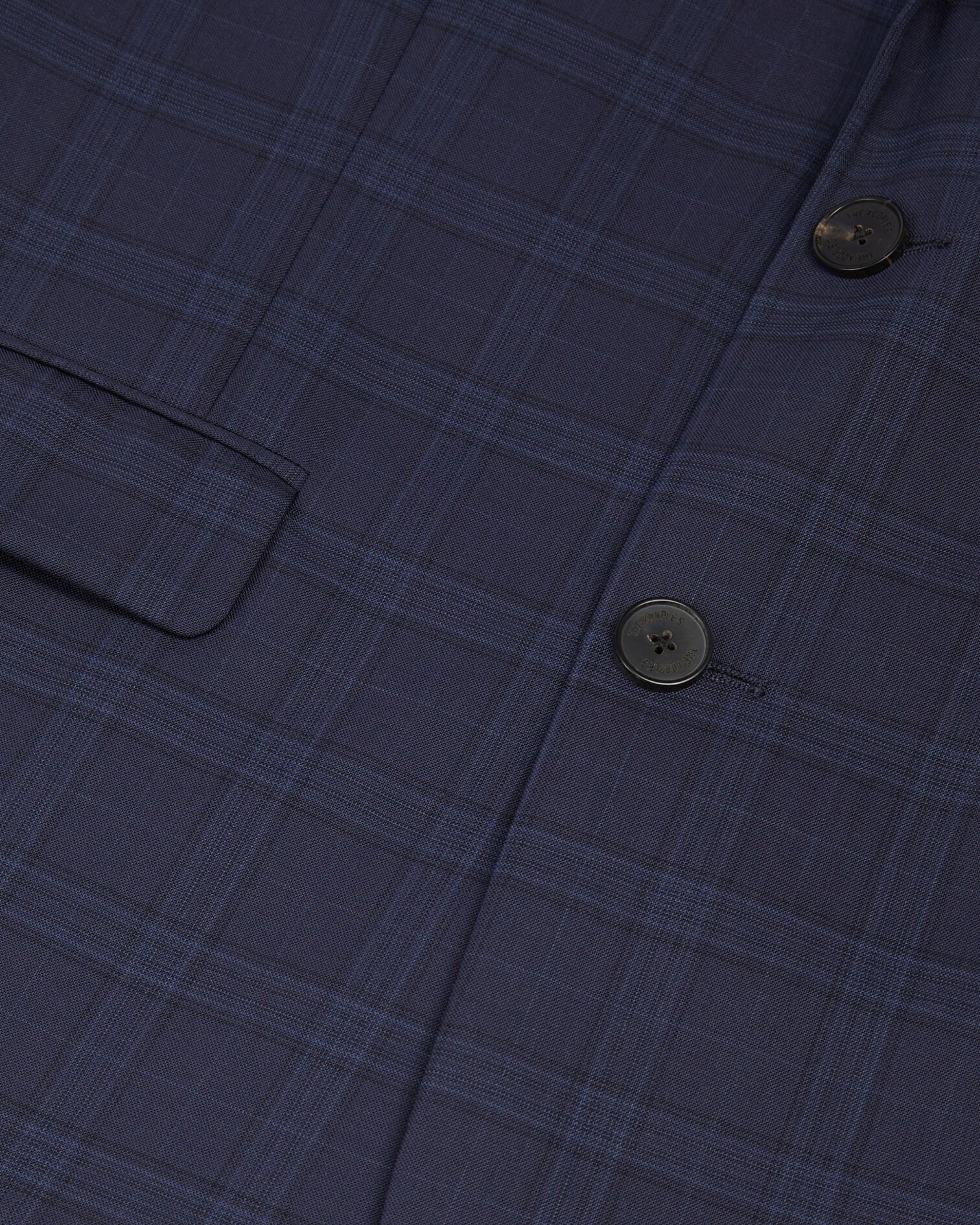 Veste de costume Prince de Galles en laine, NAVY, hi-res image number null