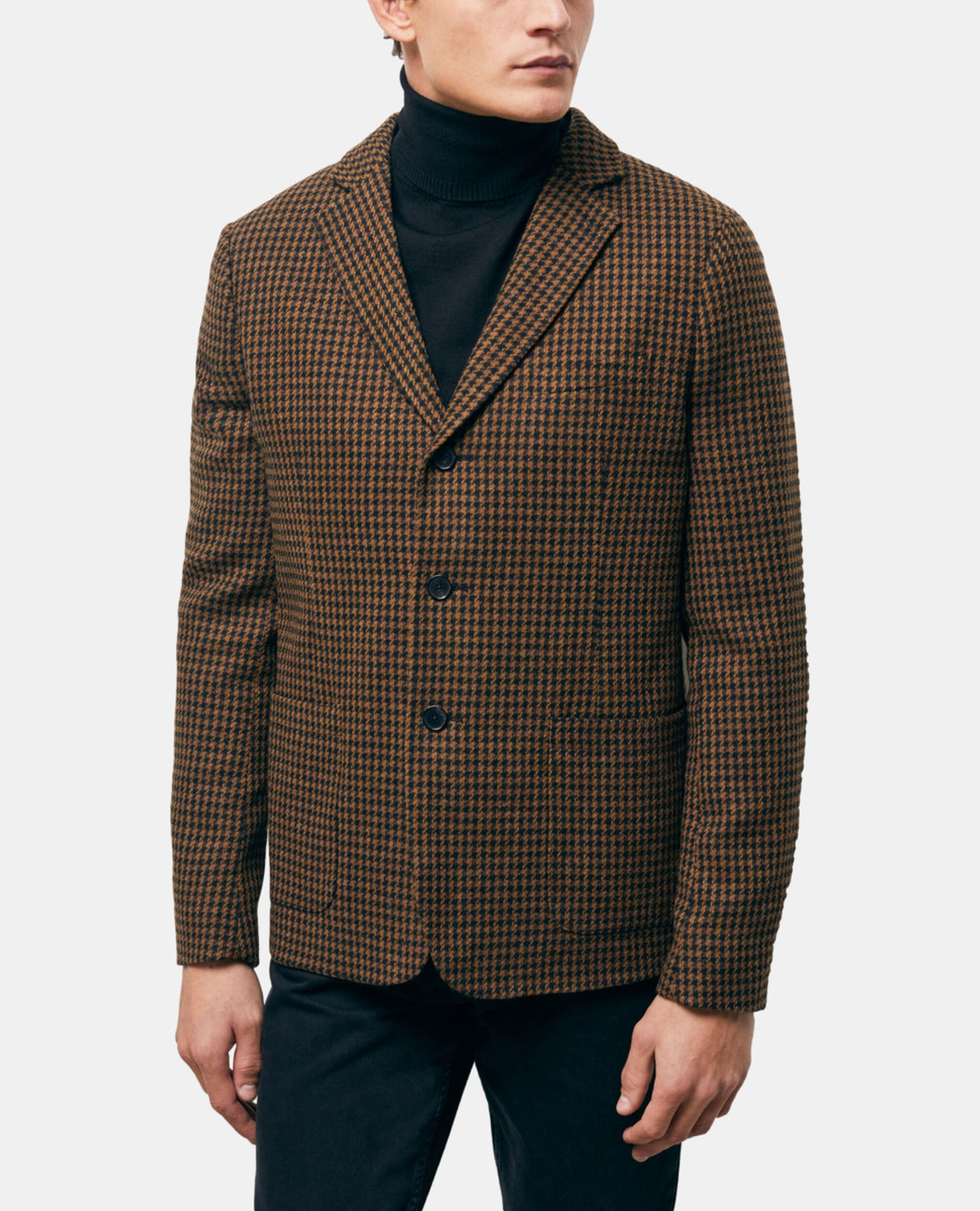 Patterned jacket, BLACK BROWN, hi-res image number null
