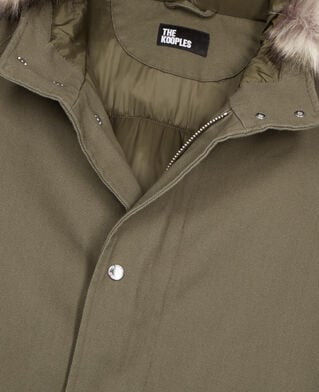 The Kooples HOMME KAKI parka à capuche kaki