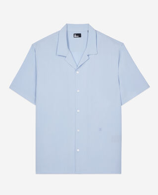 The Kooples HOMME LAVENDER chemise manches courtes bleu ciel