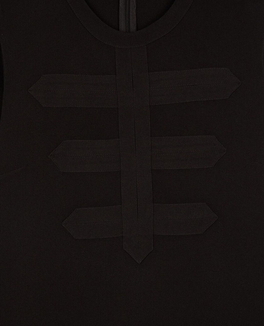 The Kooples DAMEN BLACK schwarzes kurzes faltenkleid