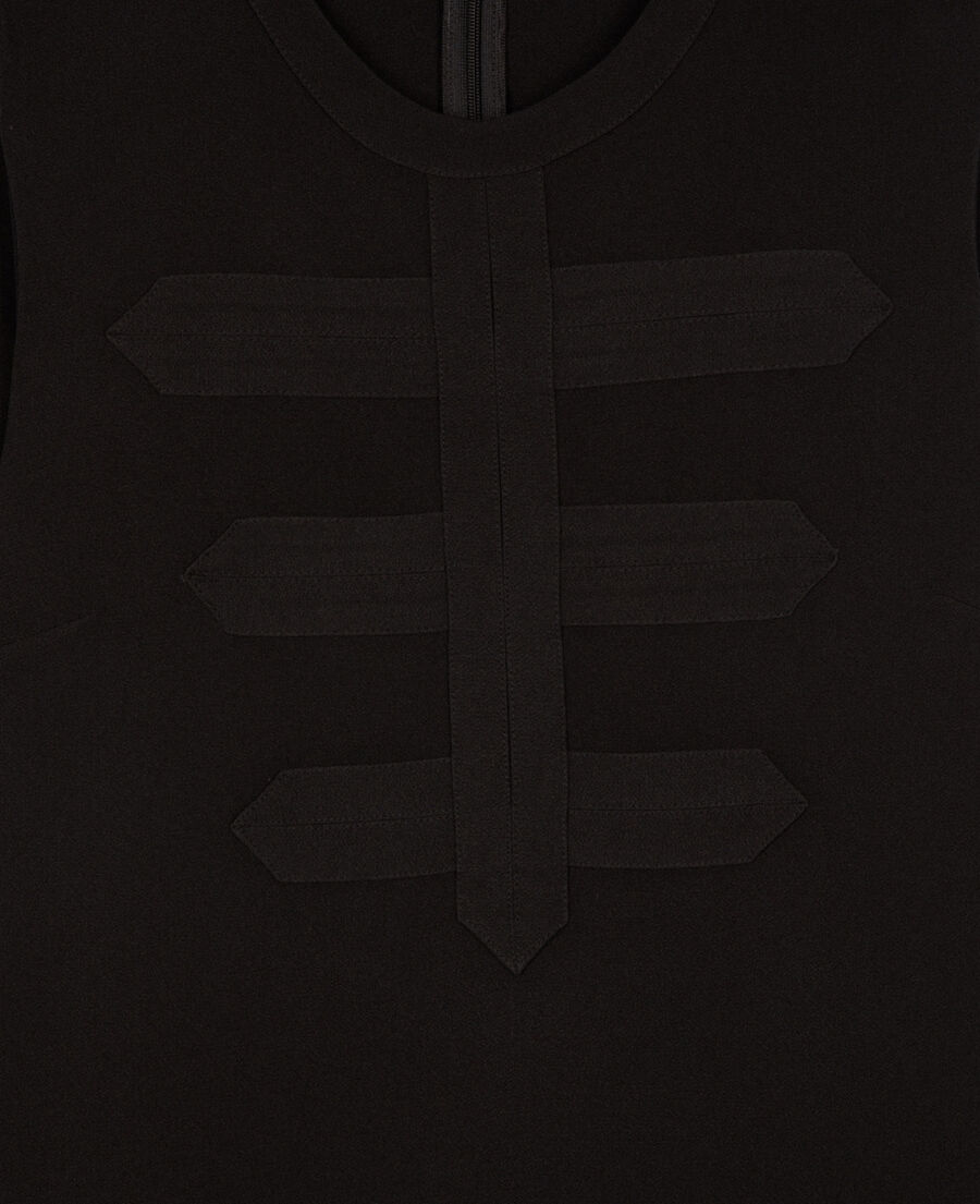 The Kooples DAMEN BLACK schwarzes kurzes faltenkleid