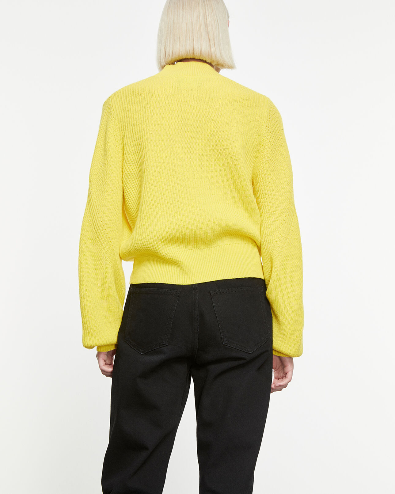 The Kooples FEMME YELLOW pull laine mérinos jaune