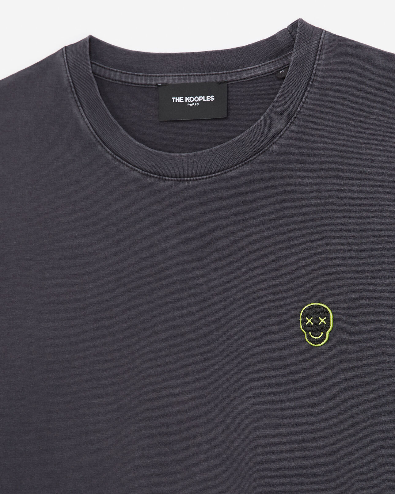 The Kooples HERREN BLACK WASHED t-shirt baumwolle schwarz verwaschen logo