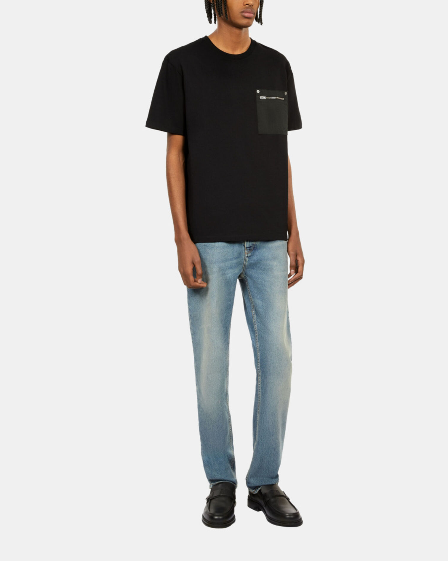 T-shirt avec poche zippée noir, BLACK, hi-res image number null