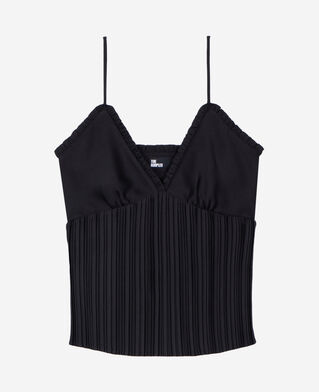 The Kooples FEMME BLACK caraco plissé noir