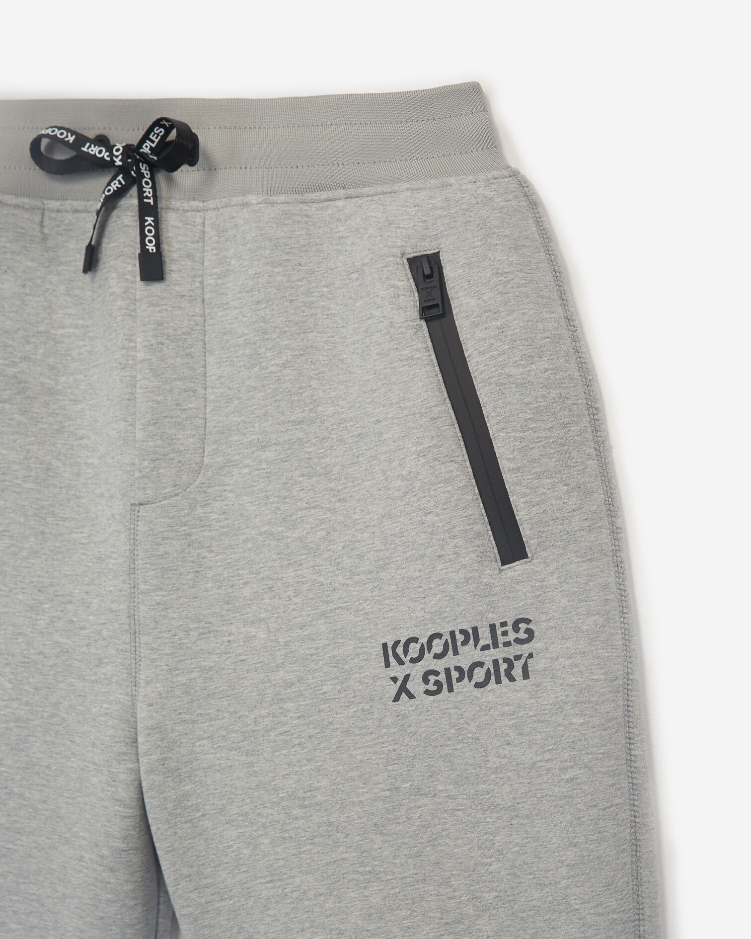 Short gris claro neopreno doble cremallera, LIGHT GREY MELANGE, hi-res image number null