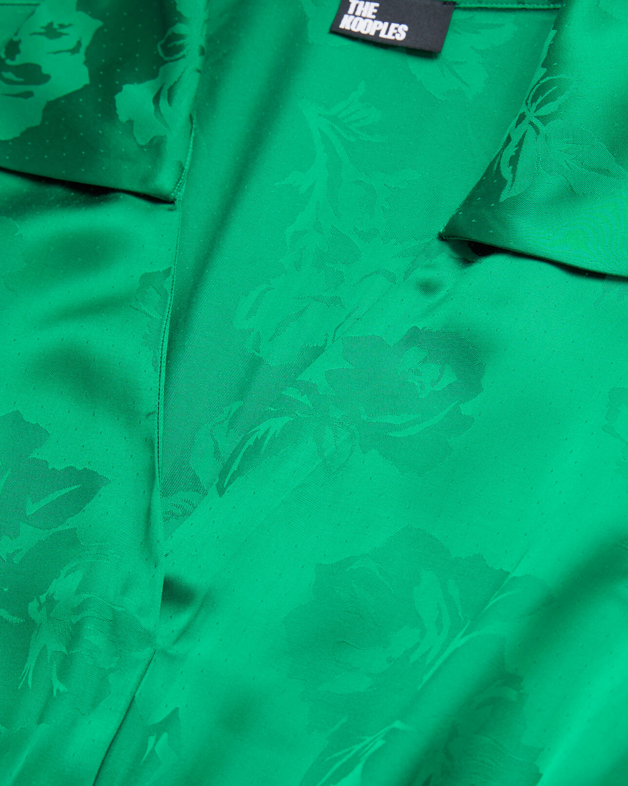 The Kooples WOMEN GREEN mid-length green dress with flowers