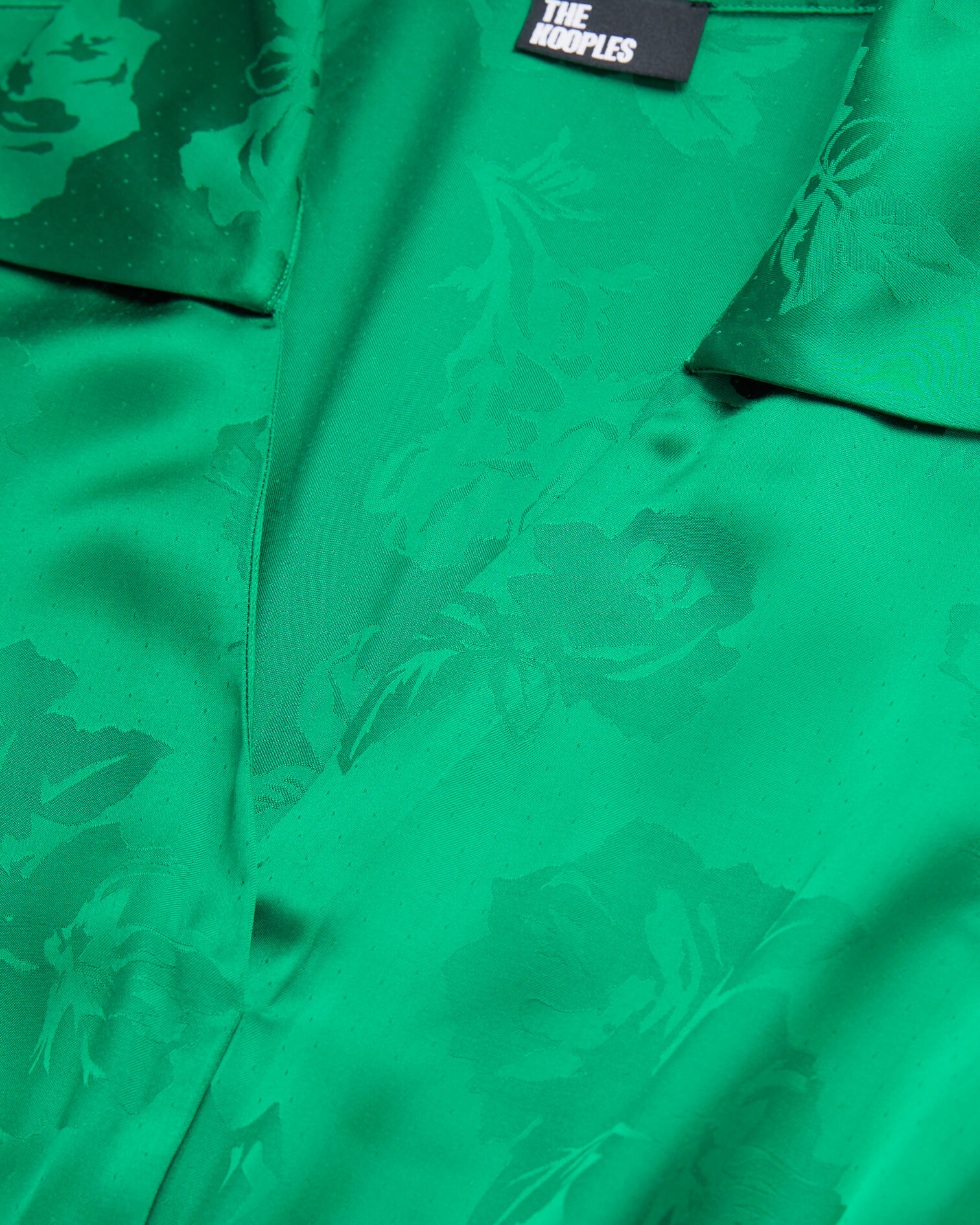 Mid-length green dress with flowers, GREEN, hi-res image number null