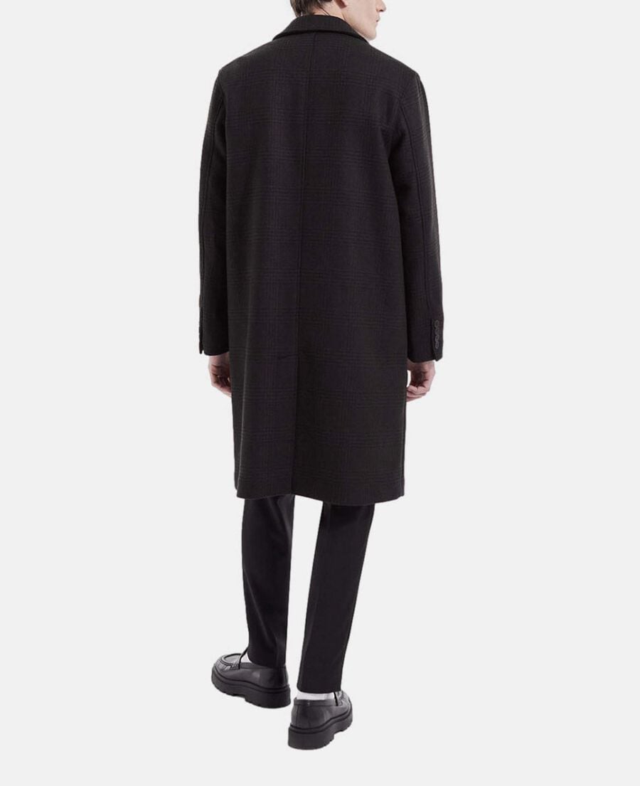 The Kooples HERREN BLACK BROWN mantel braun und schwarz kariert lang