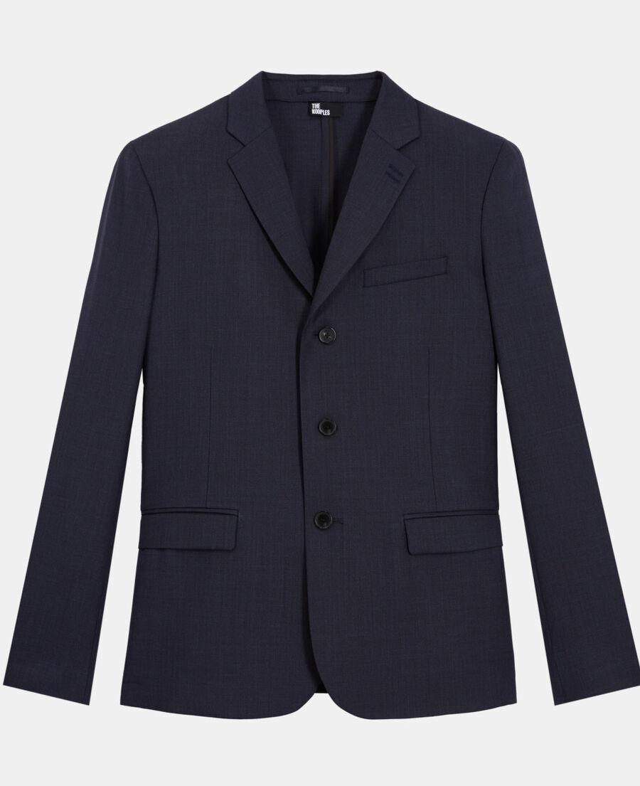 navy blue wool suit jacket