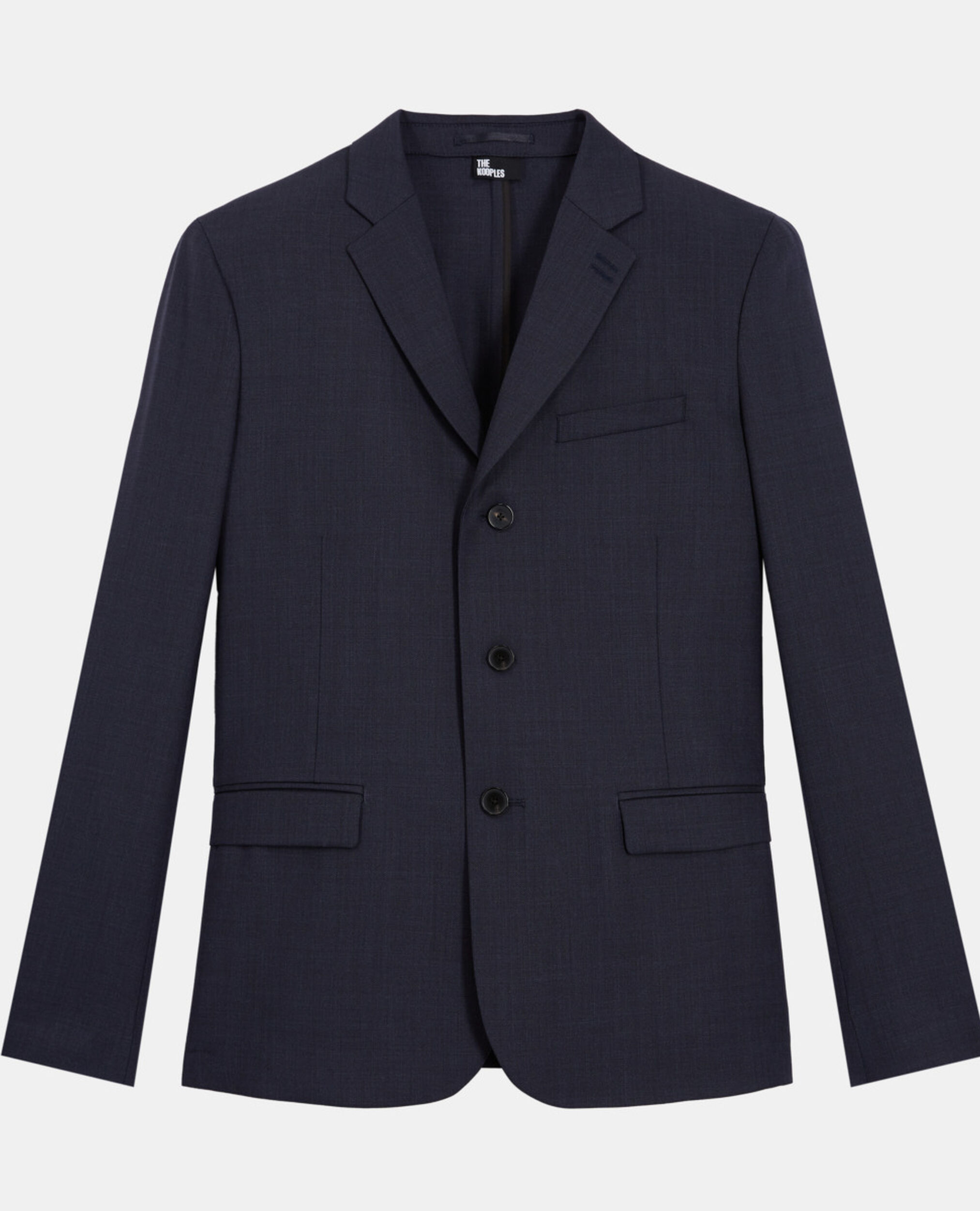 Navy blue wool suit jacket, NAVY, hi-res image number null