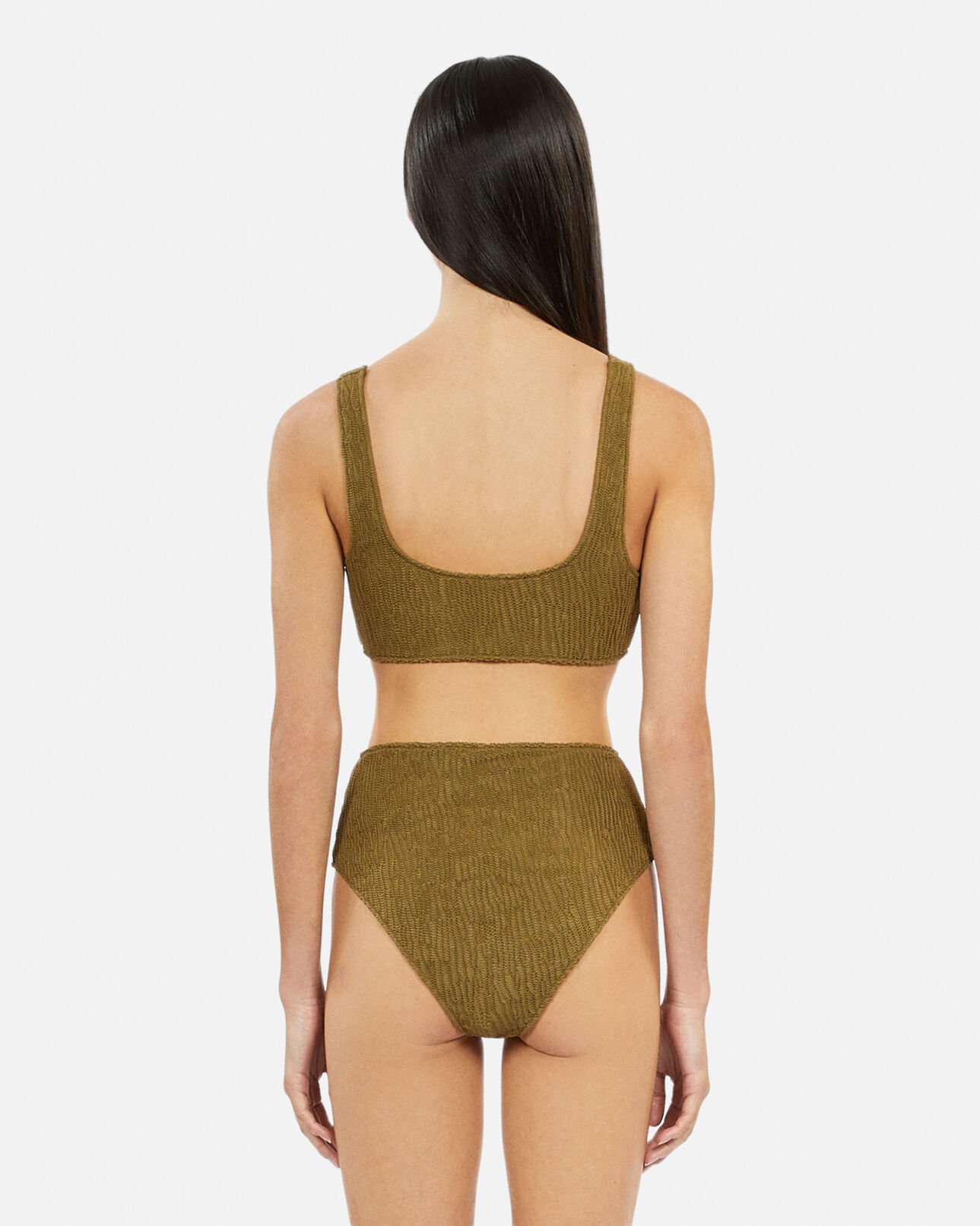 The Kooples FEMME KAKI bas de maillot de bain the kooples x luz taille haute kaki