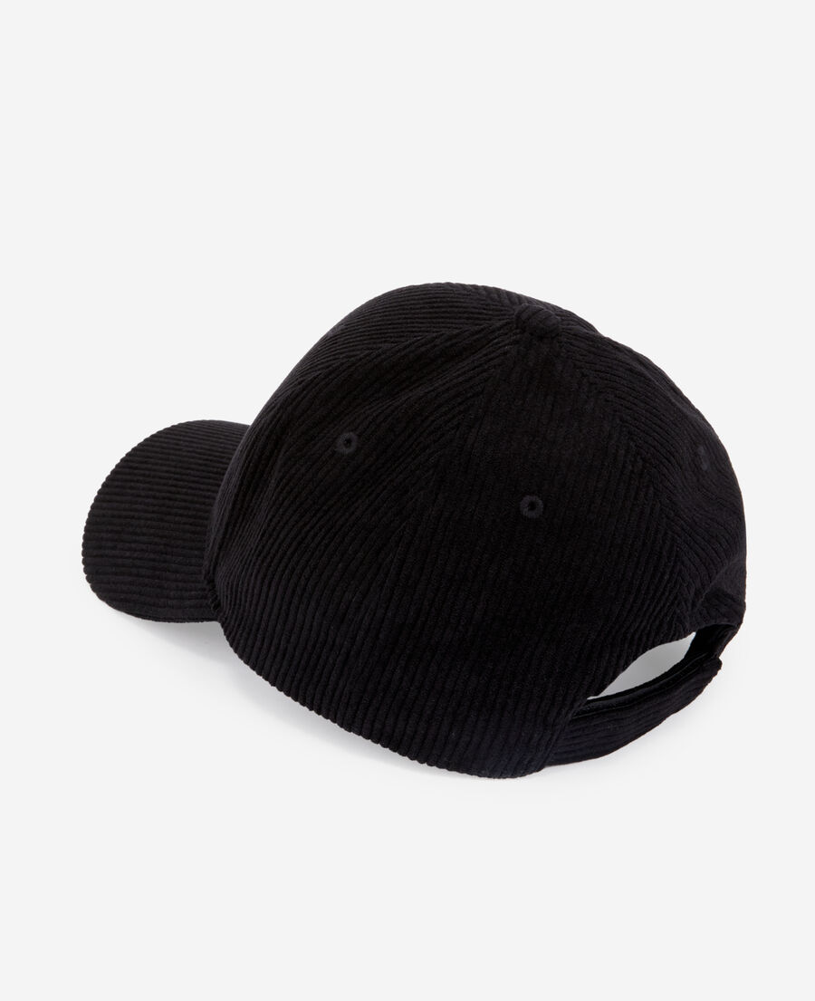 black corduroy cap