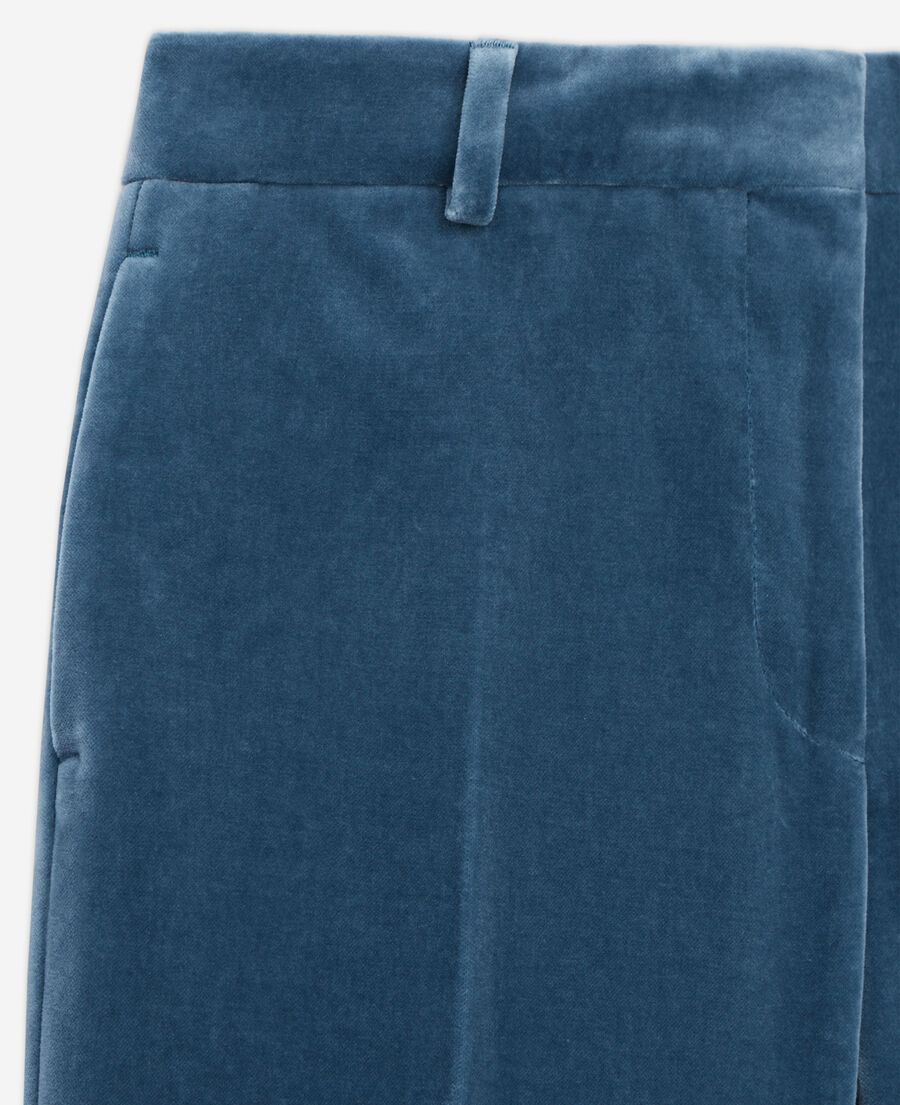 The Kooples DAMEN BLUE PETROL blaue anzughose aus samt