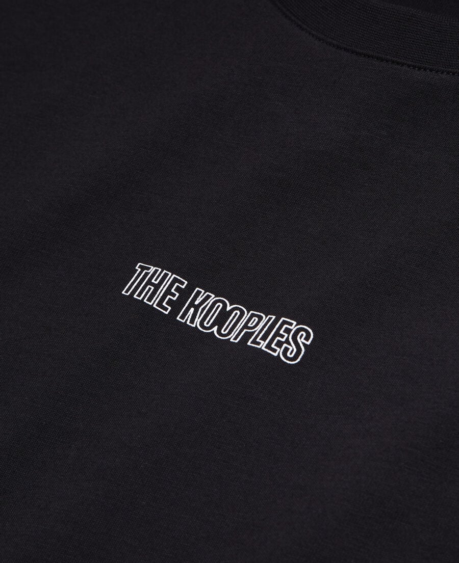 The Kooples HERREN BLACK schwarzes t-shirt herren mit logo