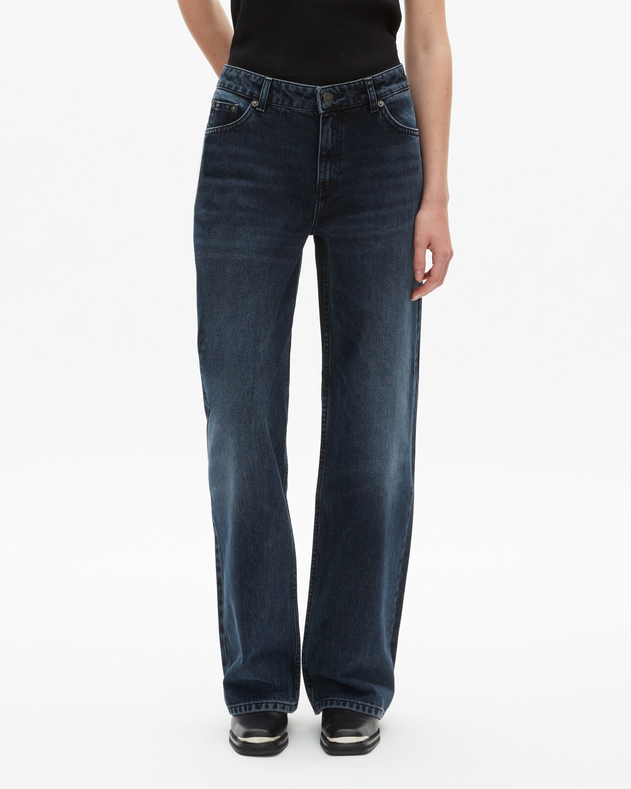 The Kooples DAMEN BLUE ELECTRIC weite dunkelblaue jeans