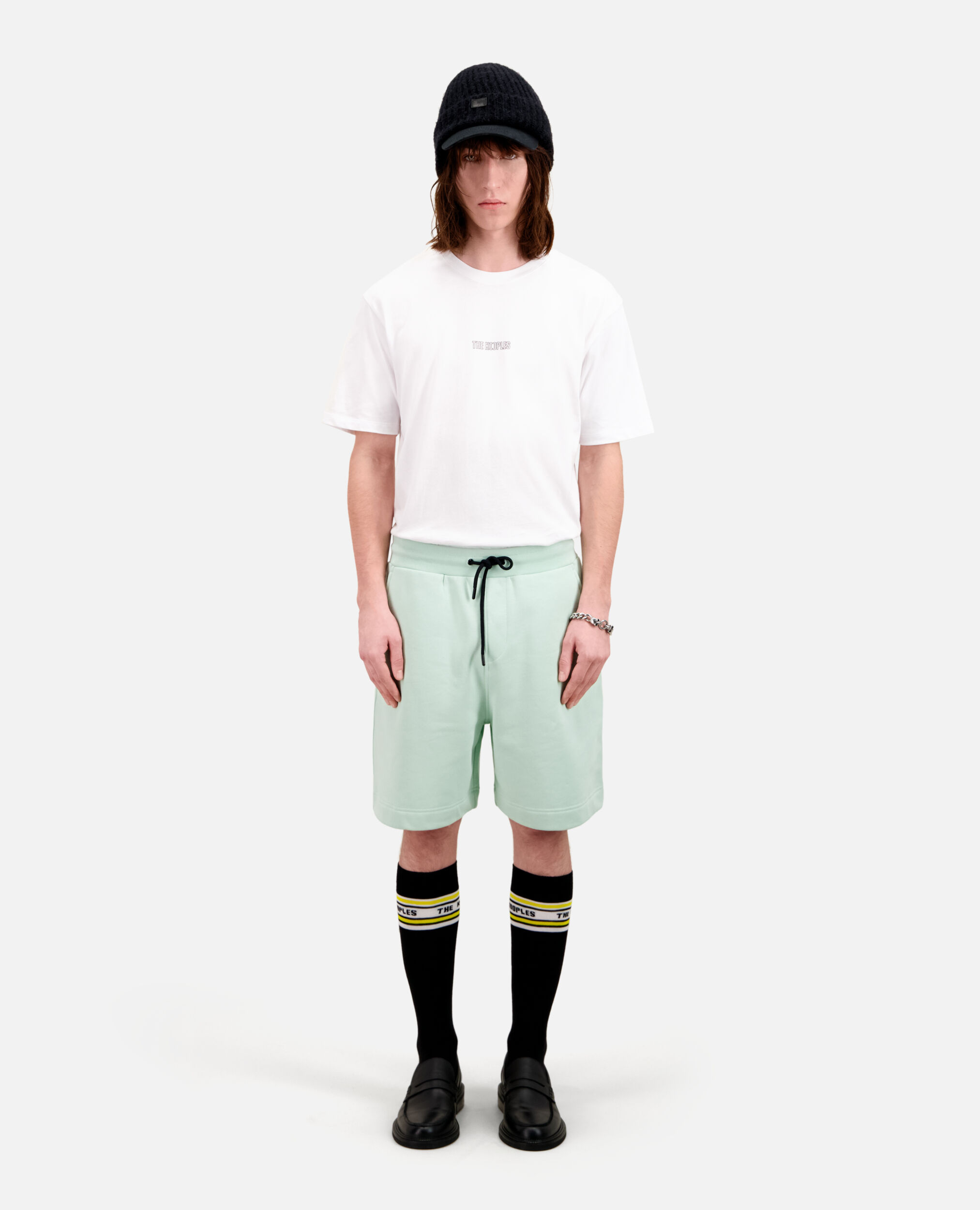 Green cotton shorts, OCEAN, hi-res image number null