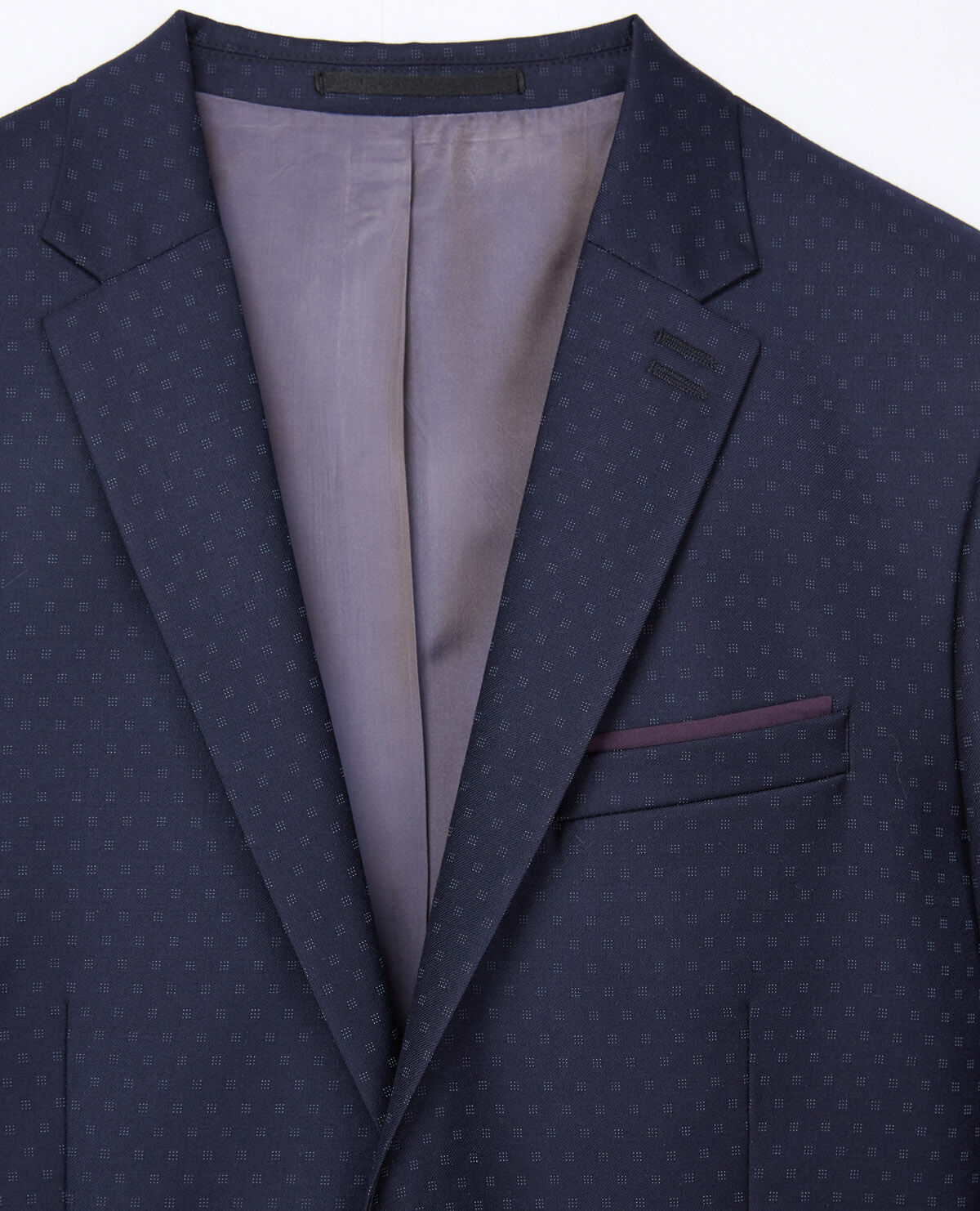 Veste de costume bleu marine micro motifs