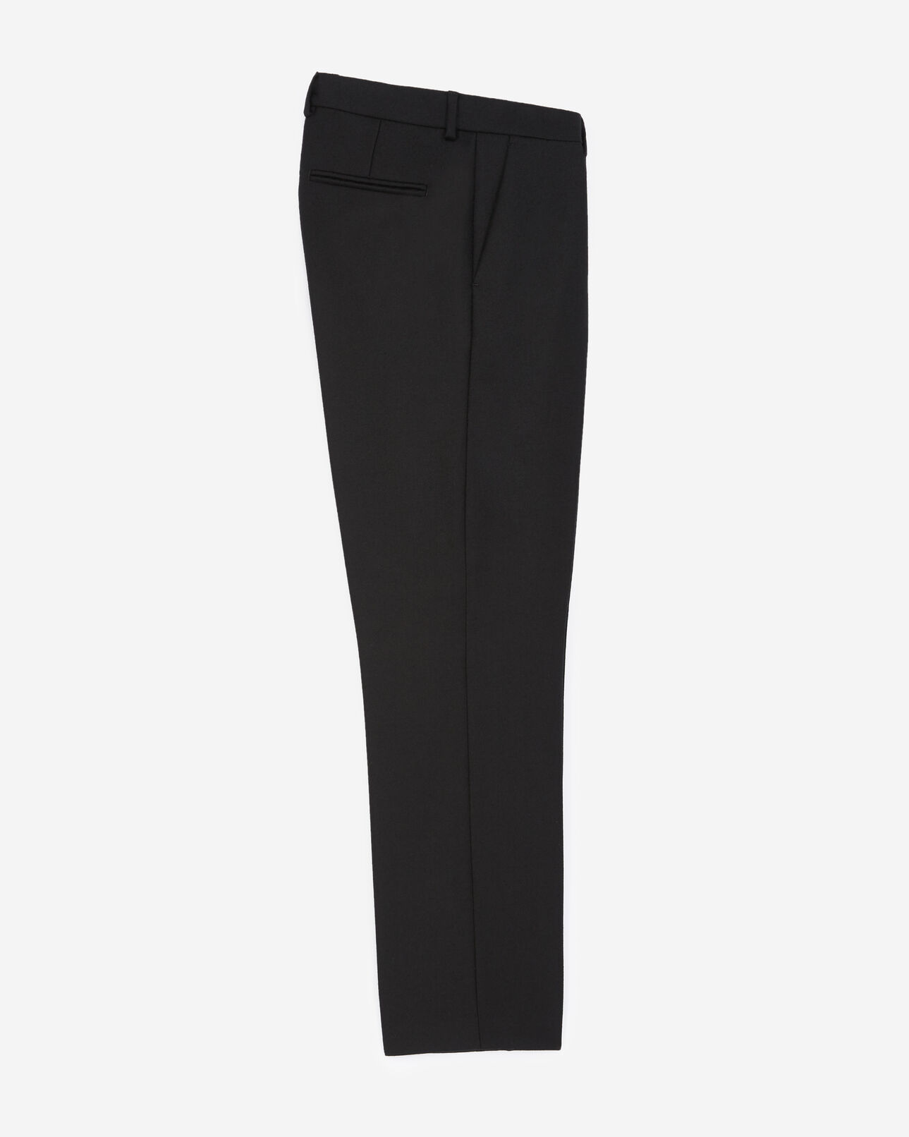 The Kooples HOMME BLACK pantalon laine noir détail cuir