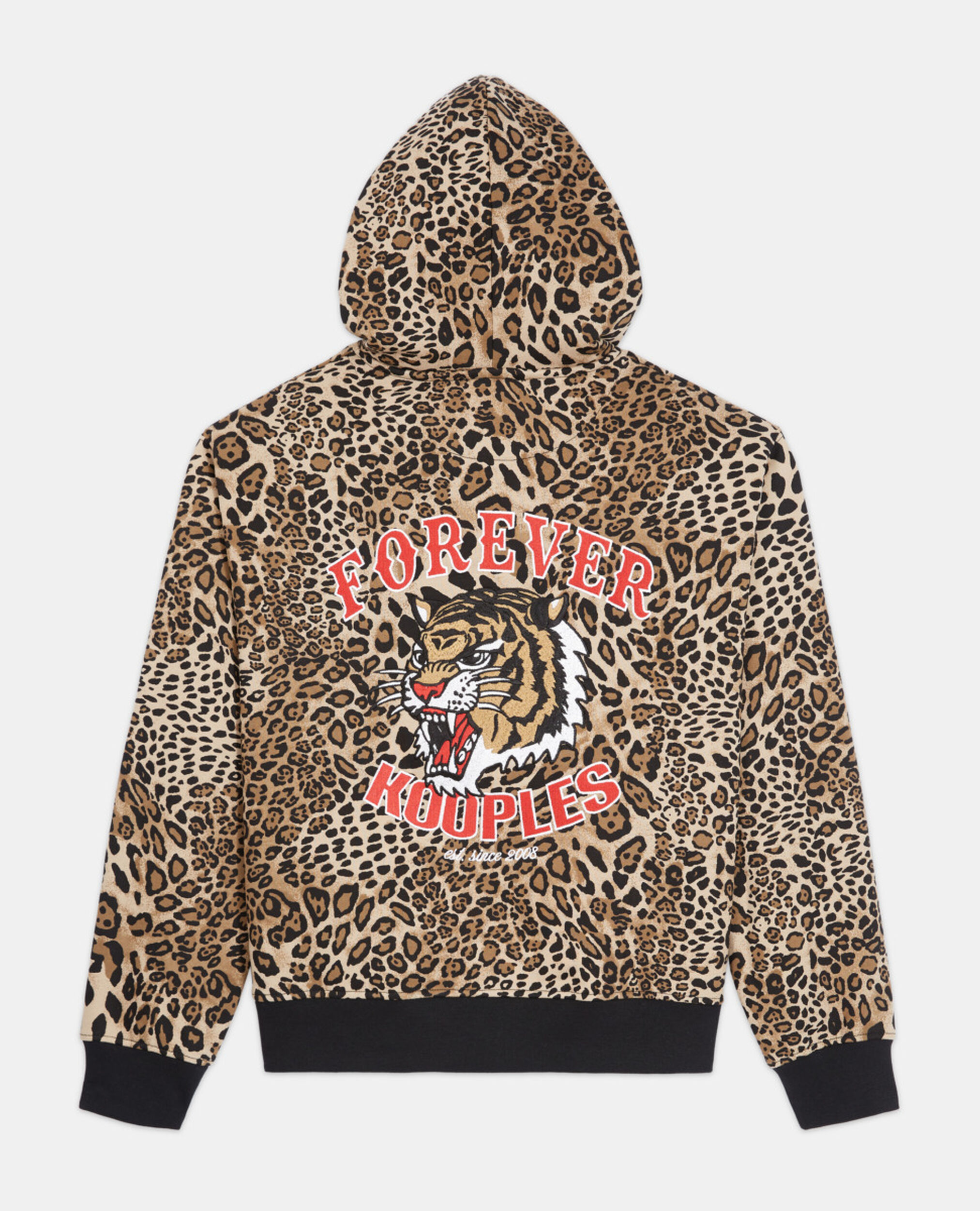 Cotton sweatshirt with leopard print, LEOPARD, hi-res image number null