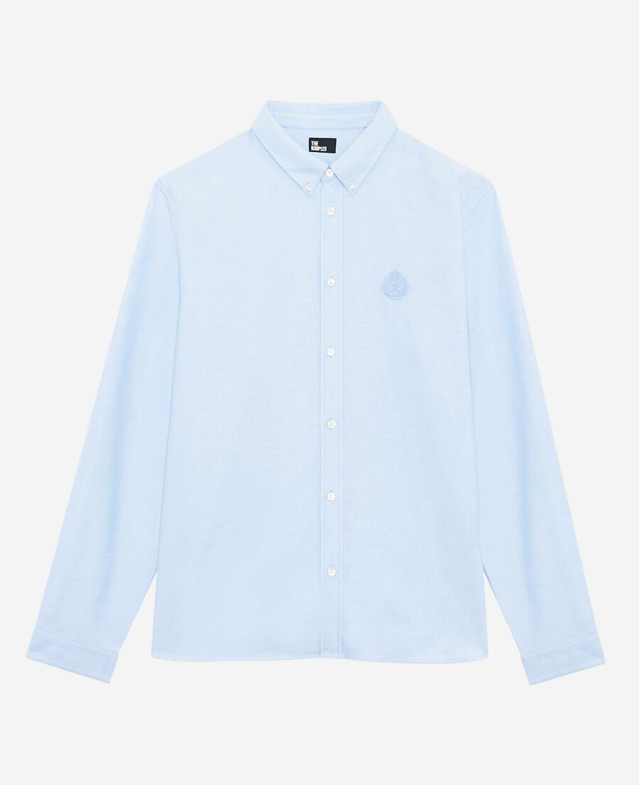The Kooples MEN BLUE light blue formal shirt with classic collar