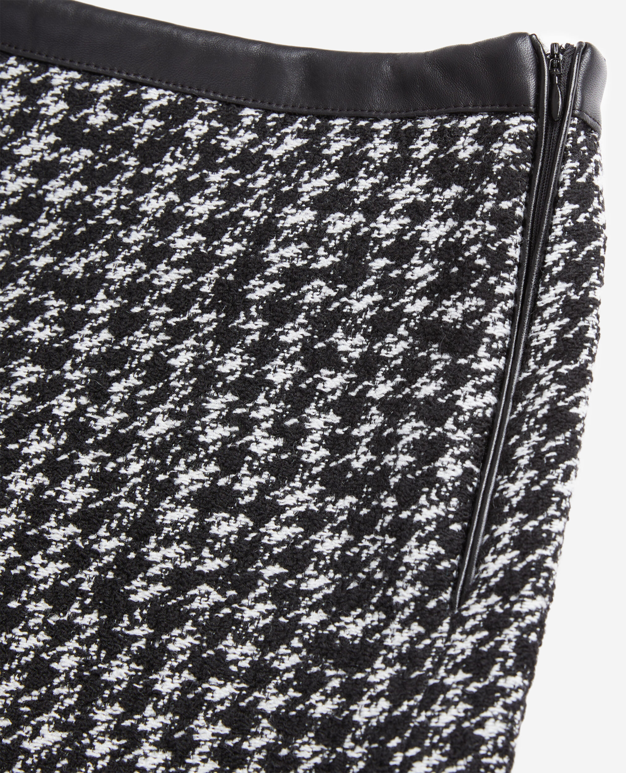 Pantalón corto negro tweed, BLACK WHITE, hi-res image number null