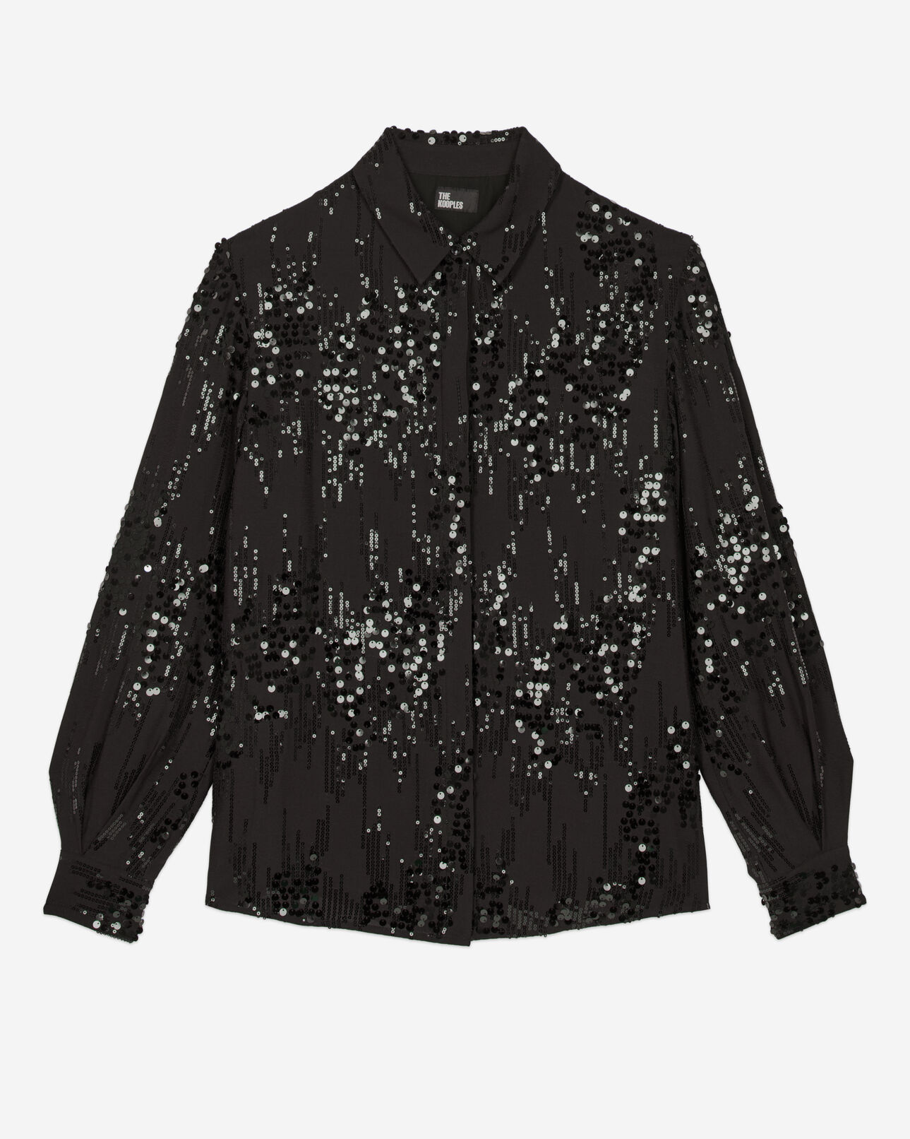 The Kooples WOMEN BLACK black sequined shirt