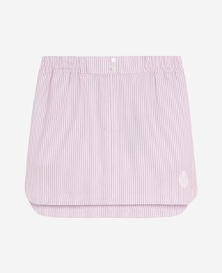 The Kooples WOMEN PINK BLACK pink striped short skirt