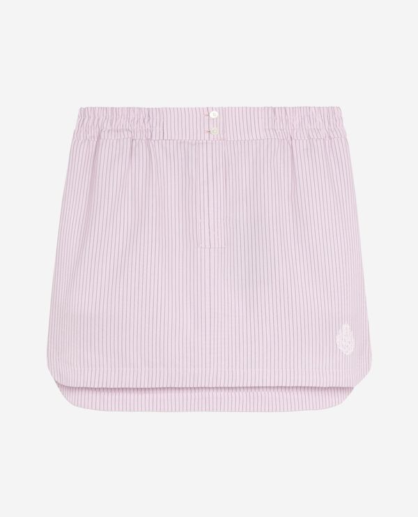 The Kooples FEMME PINK BLACK jupe courte à rayures rose