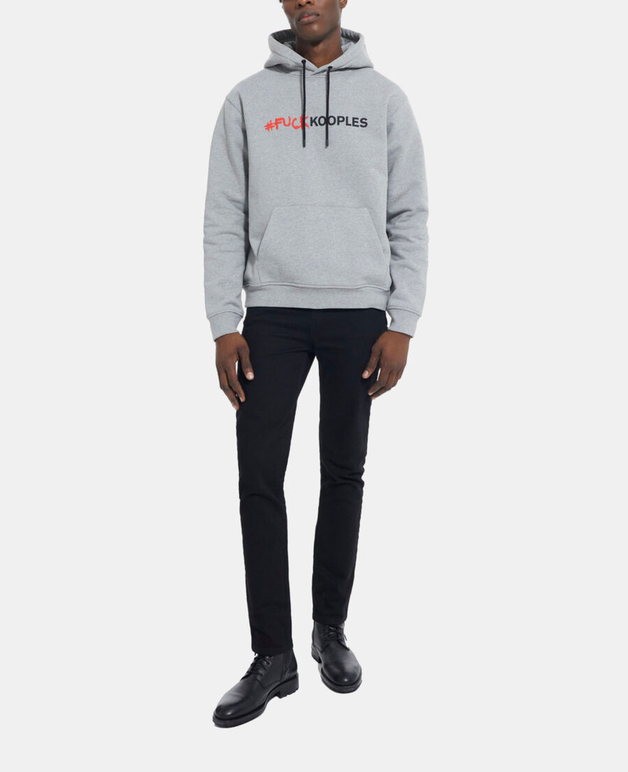 graues sweatshirt mit logo