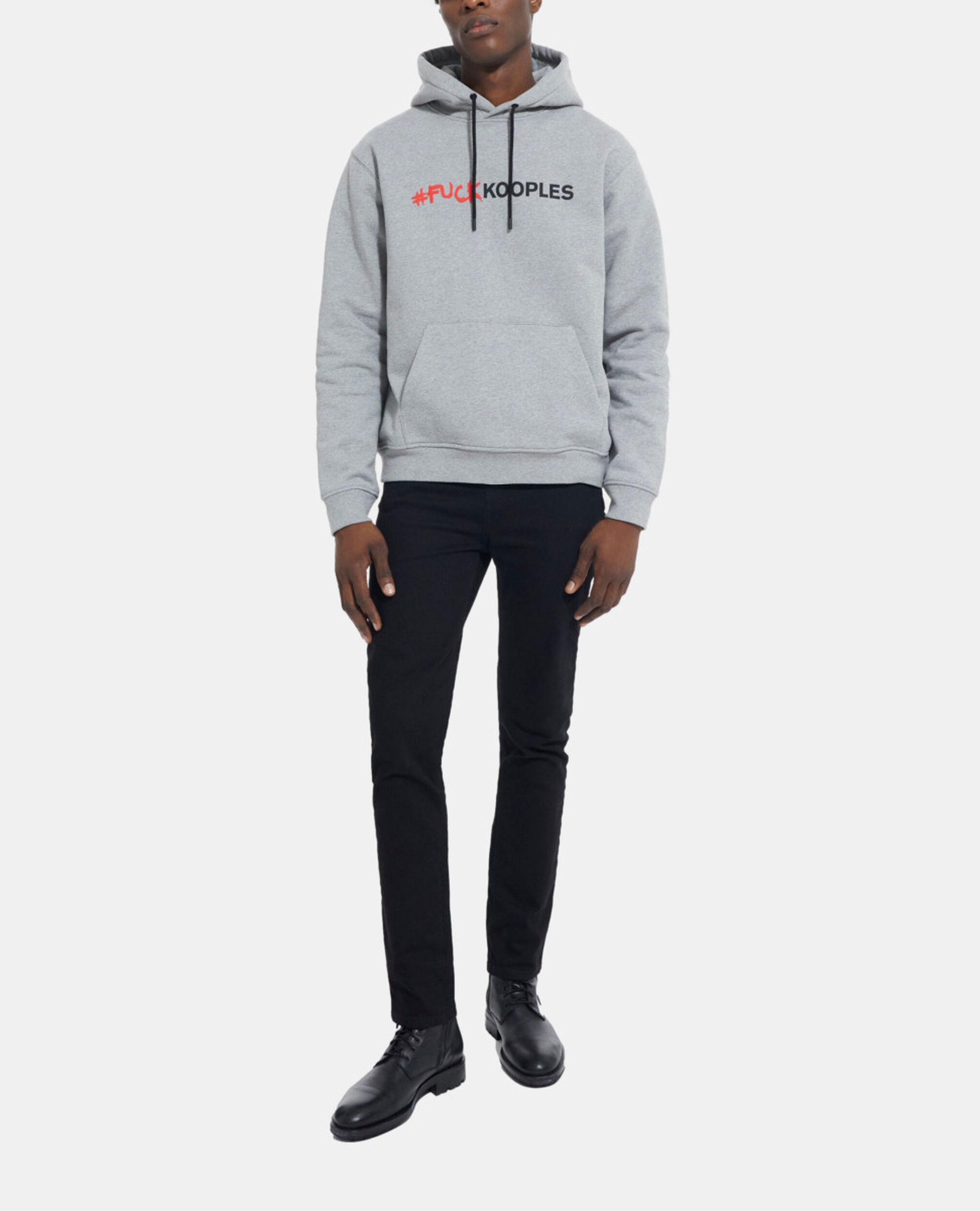 Graues Sweatshirt mit Logo, GREY MELANGE, hi-res image number null