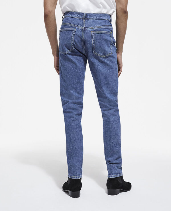 blue slim-fit jeans
