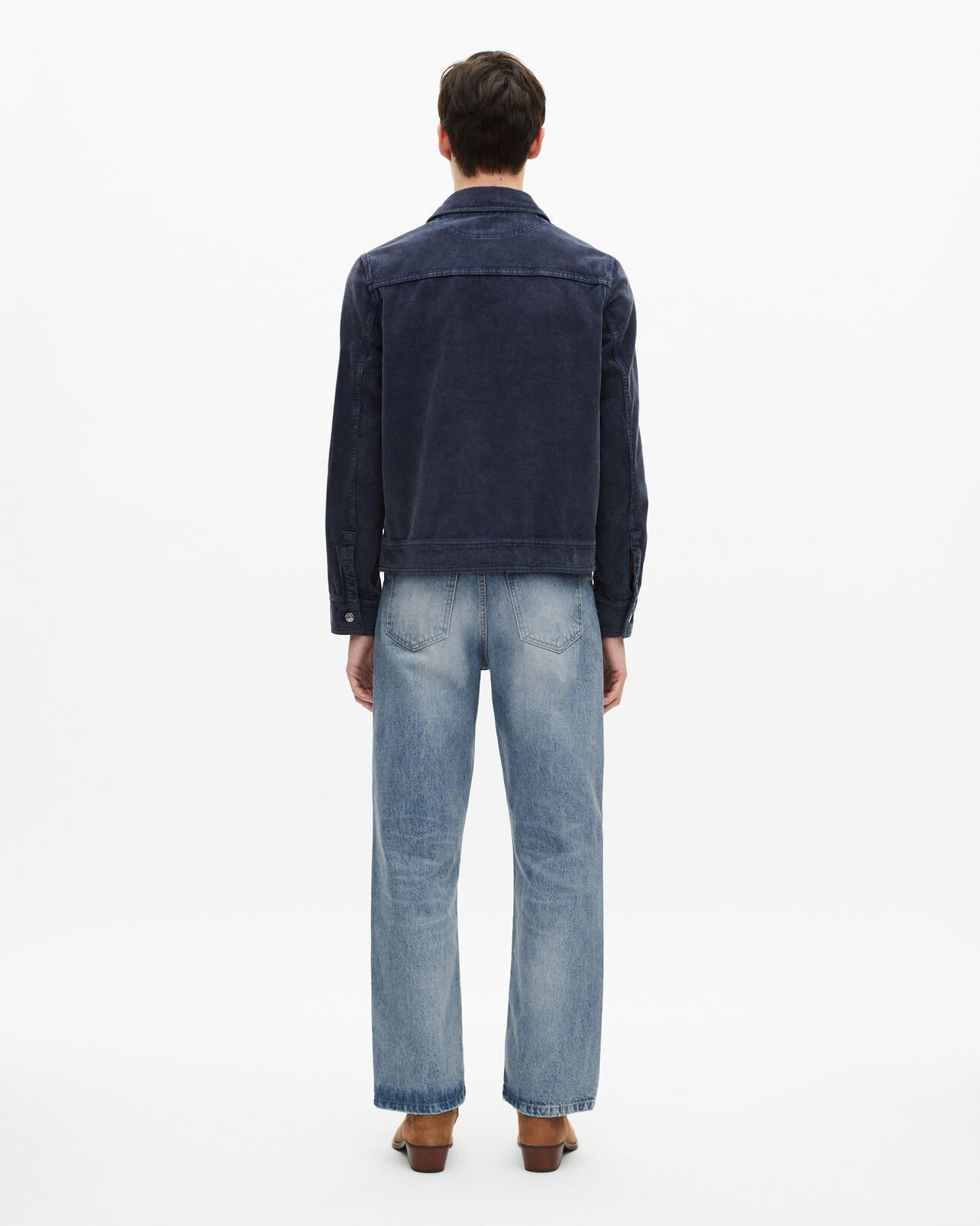 The Kooples HOMME DARK NAVY veste en coton bleu marine