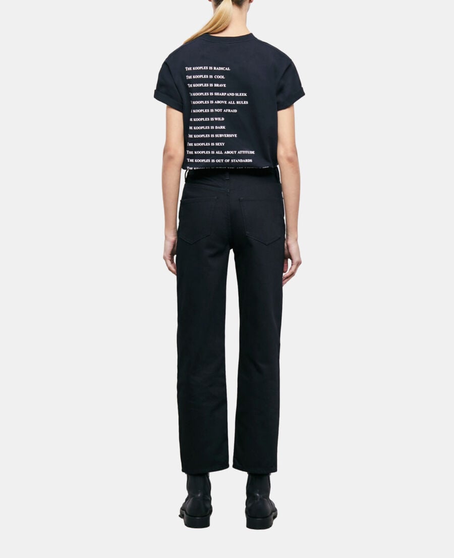 The Kooples WOMEN BLACK black straight-cut jeans