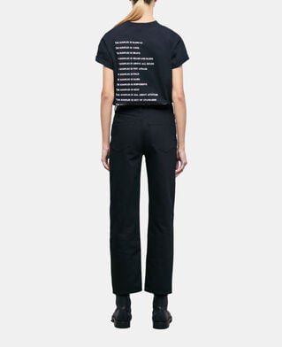 The Kooples WOMEN BLACK black straight-cut jeans