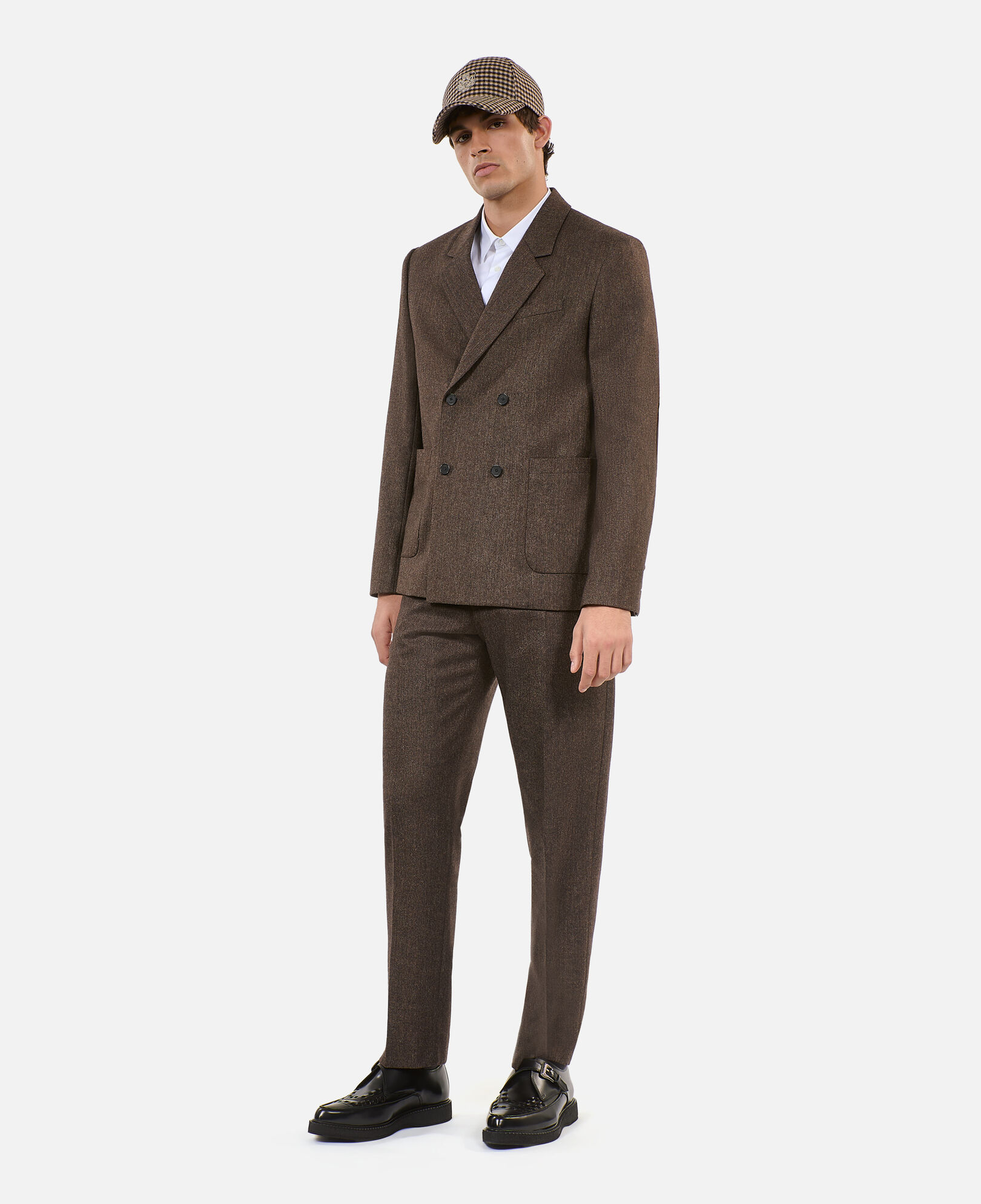 The Kooples MEN BROWN brown wool suit jacket