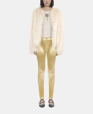 The Kooples F ANTIC GOLD golden satin leggings