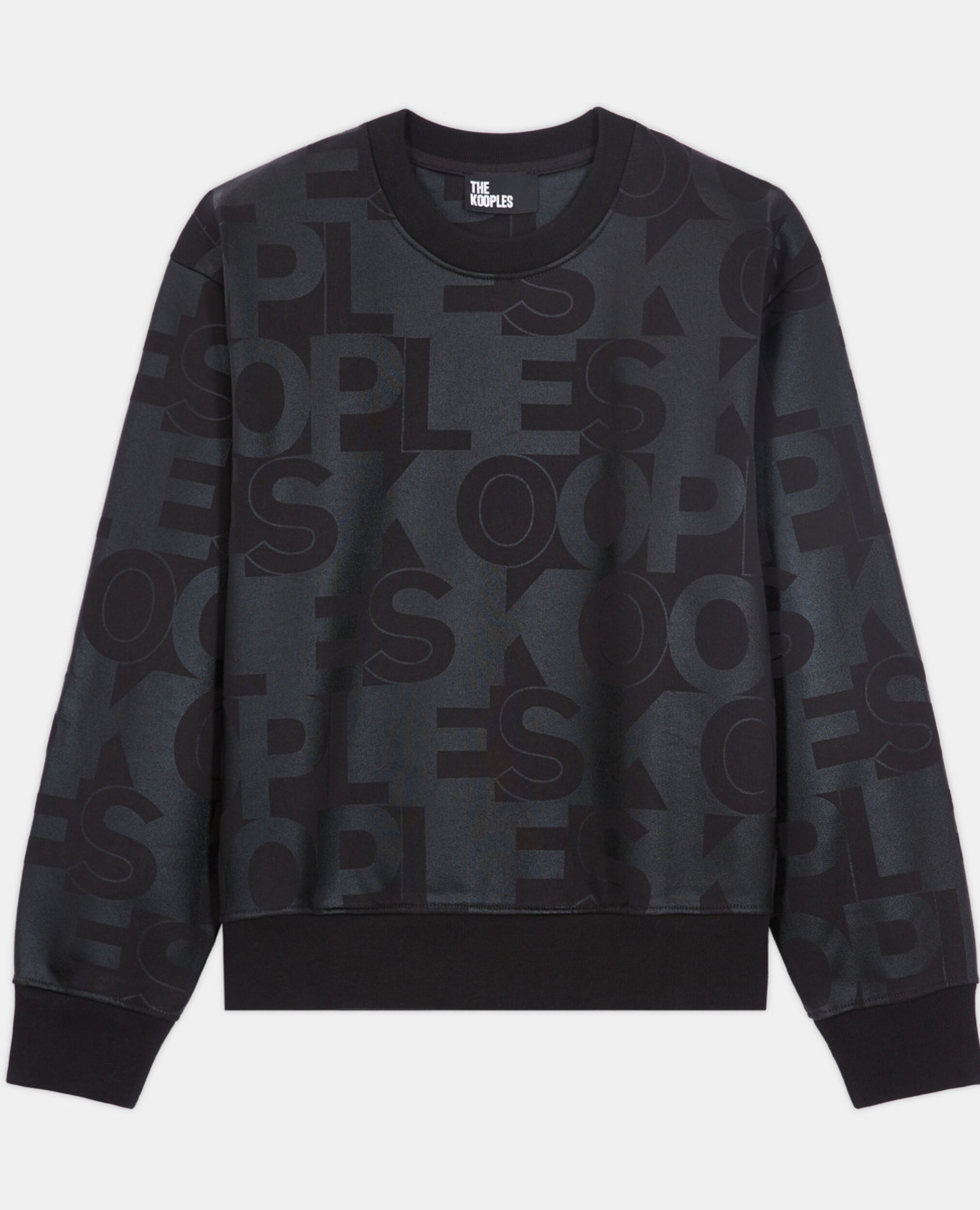 Schwarzes Sweatshirt mit The Kooples Logo, BLACK, hi-res image number null