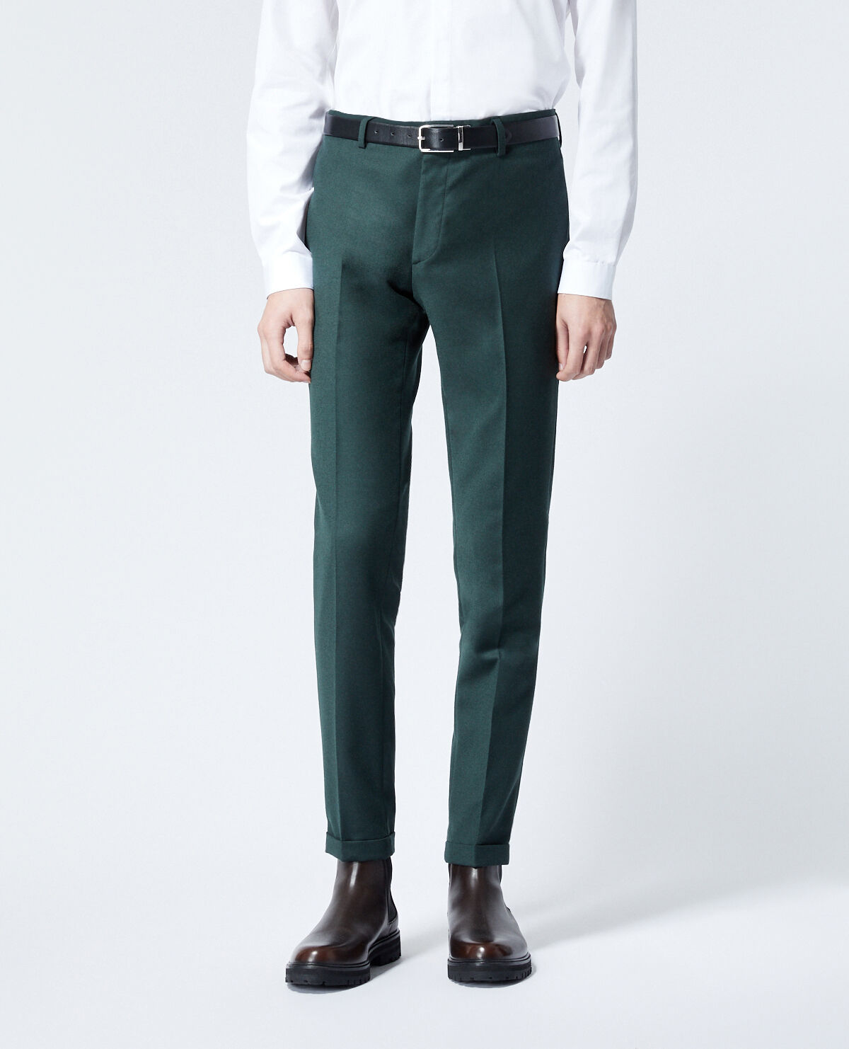 Men Dark Green Trousers Price in India - Buy Men Dark Green Trousers online  at Shopsy.in