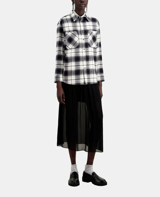 The Kooples F BLACK WHITE black and white checkered overshirt