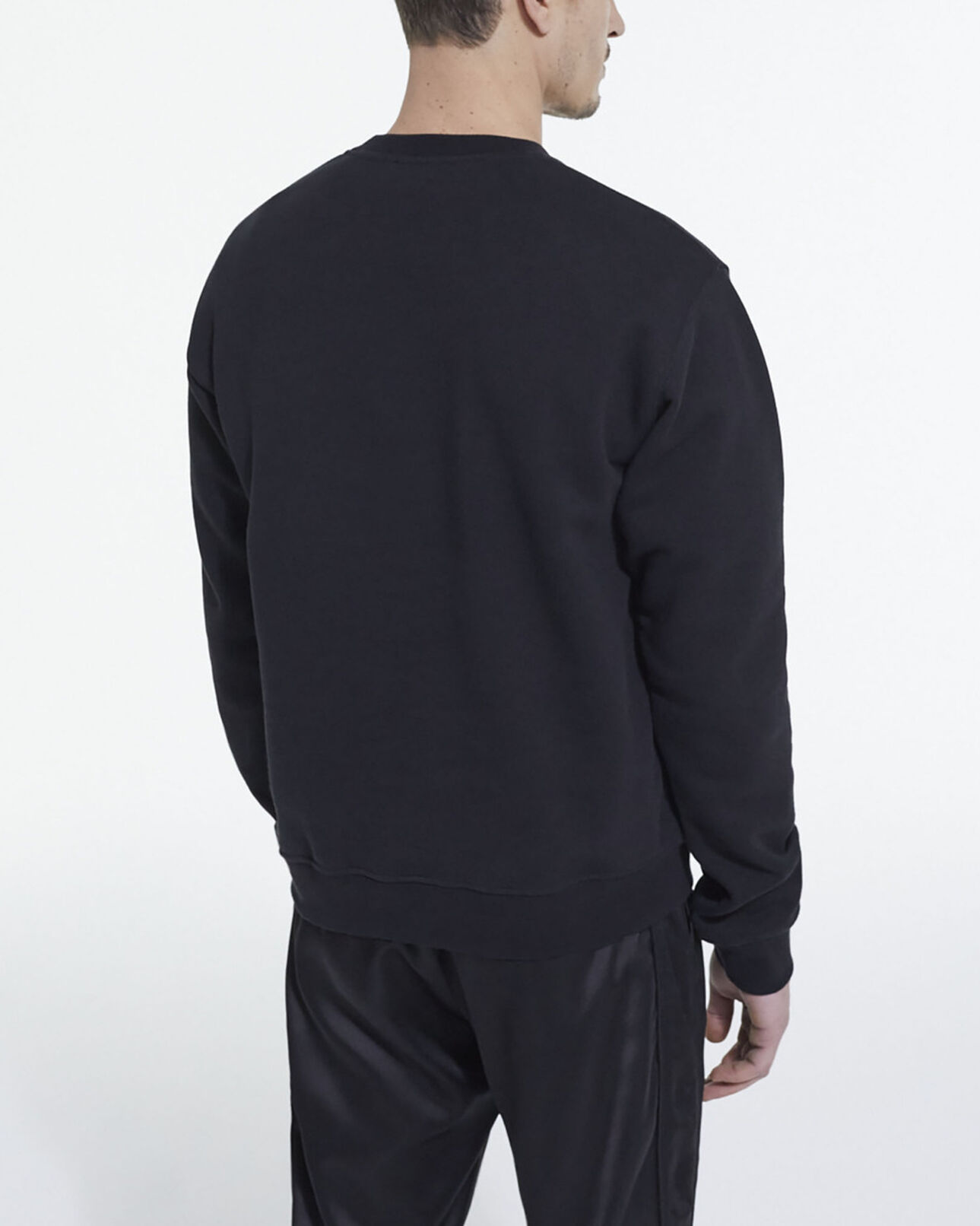 The Kooples MEN BLACK black screen print sweatshirt