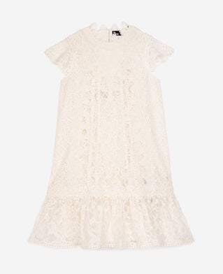 The Kooples MUJER ECRU vestido corto de encaje crudo
