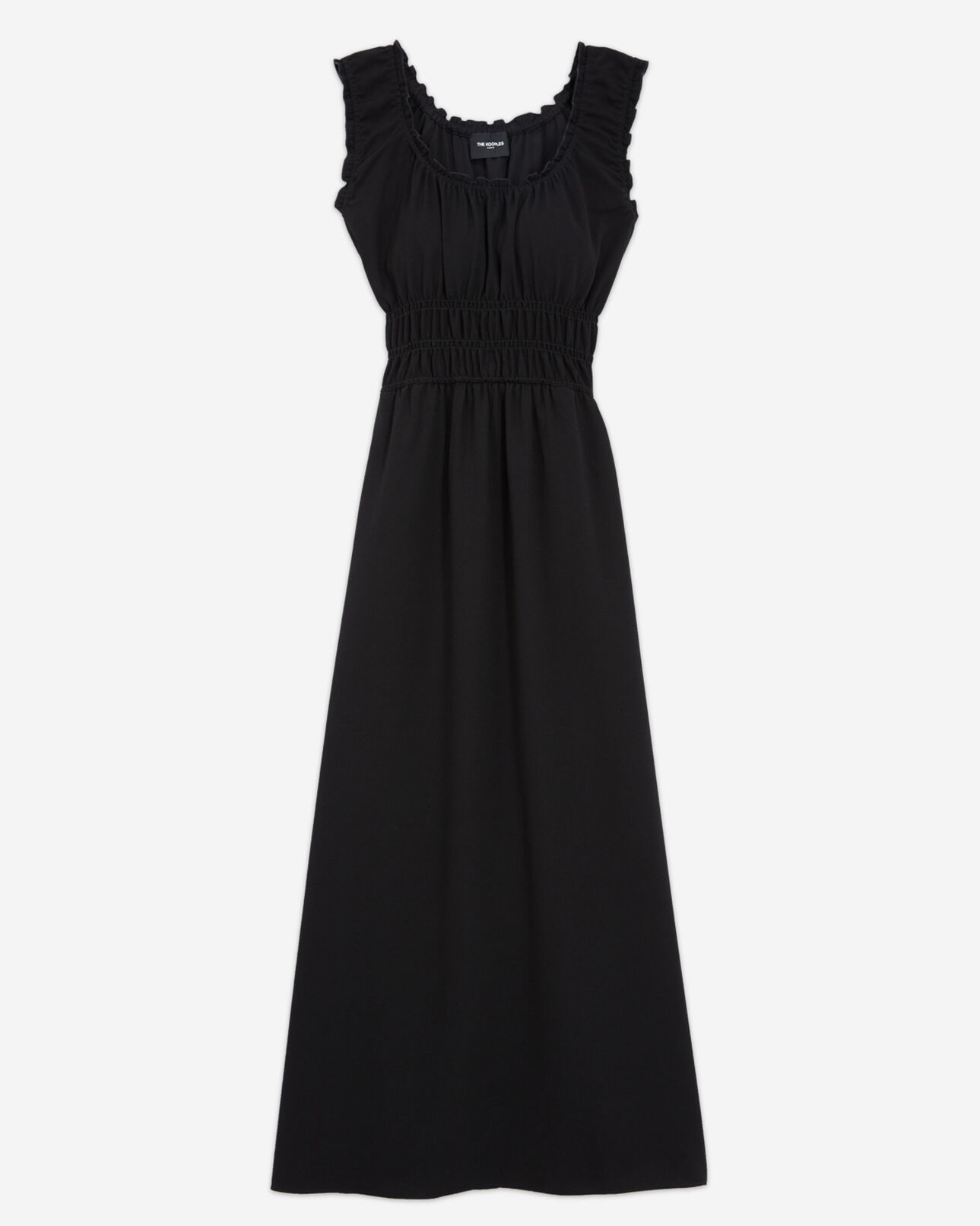 The Kooples FEMME BLACK robe noire habillée longue décolletée