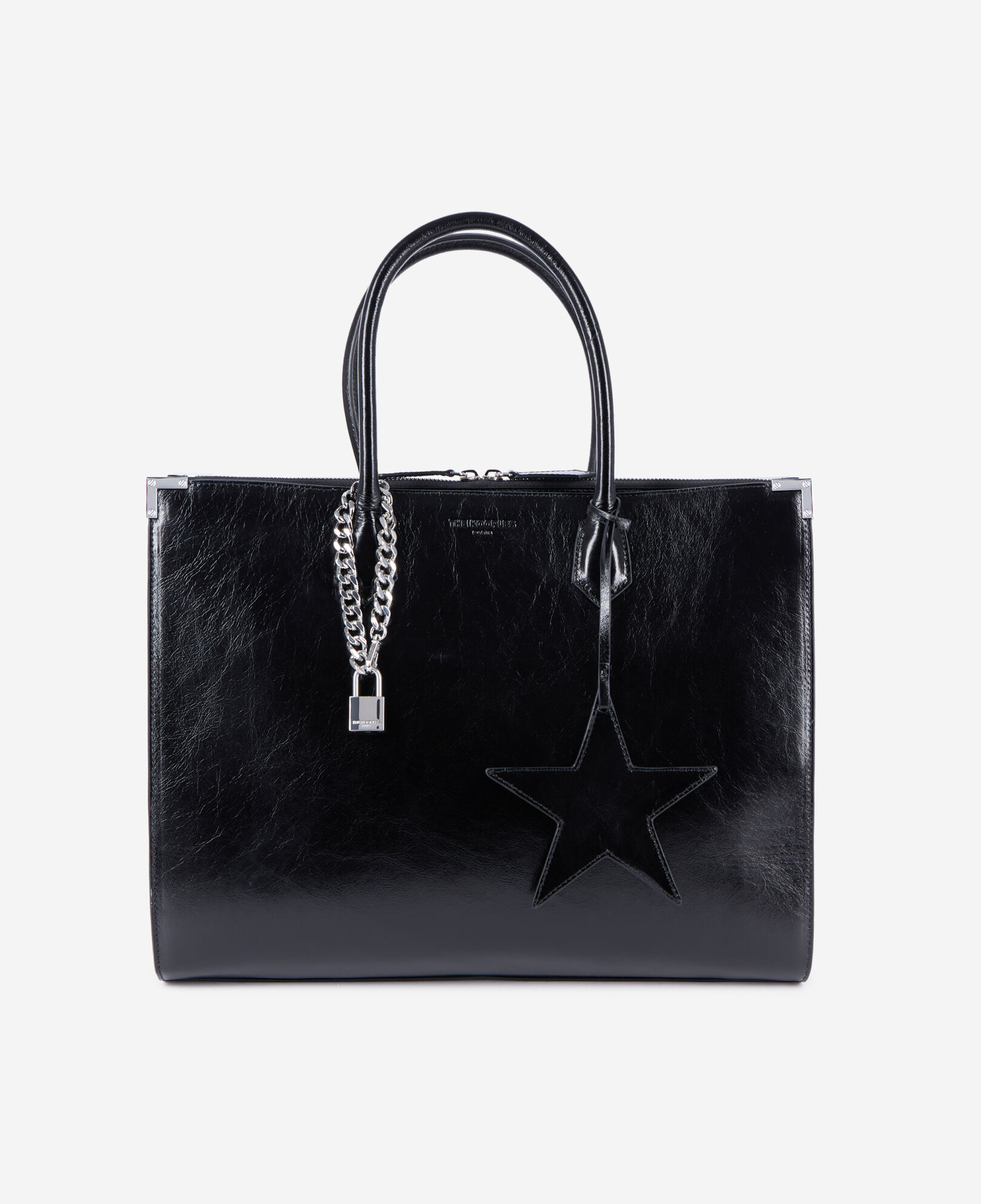 The Kooples WOMEN BLACK ming xl black leather bag
