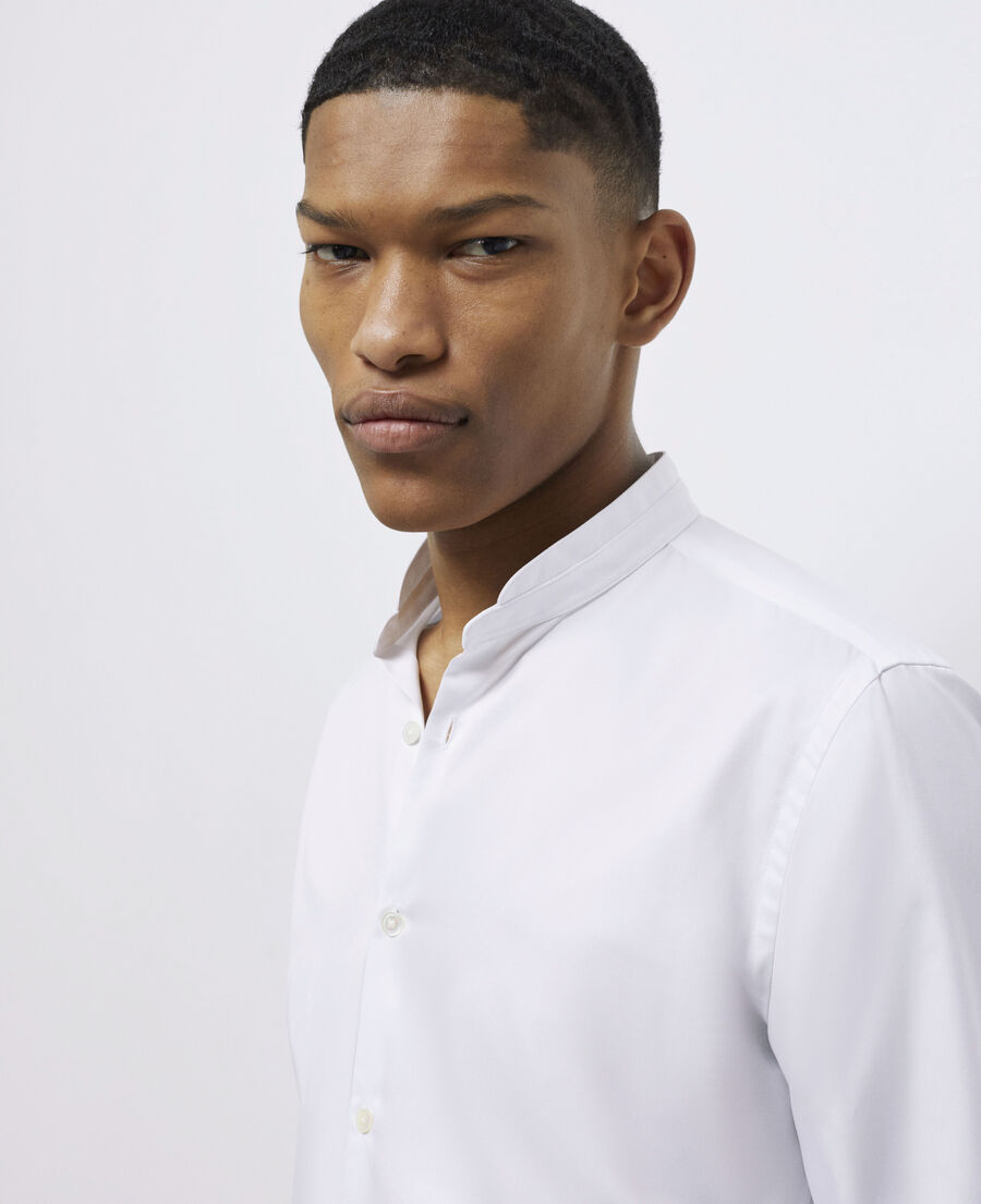 white shirt with officer collar