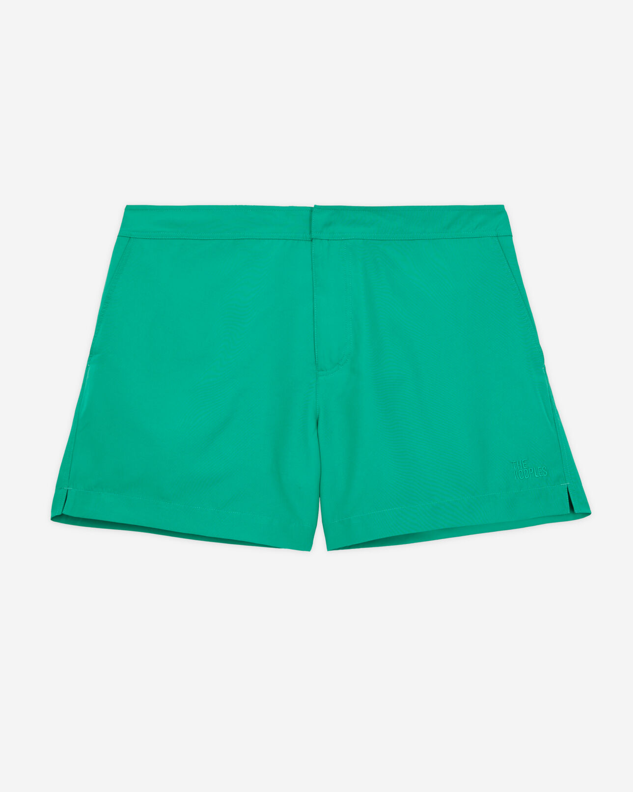 The Kooples H GREEN green swim shorts with logo