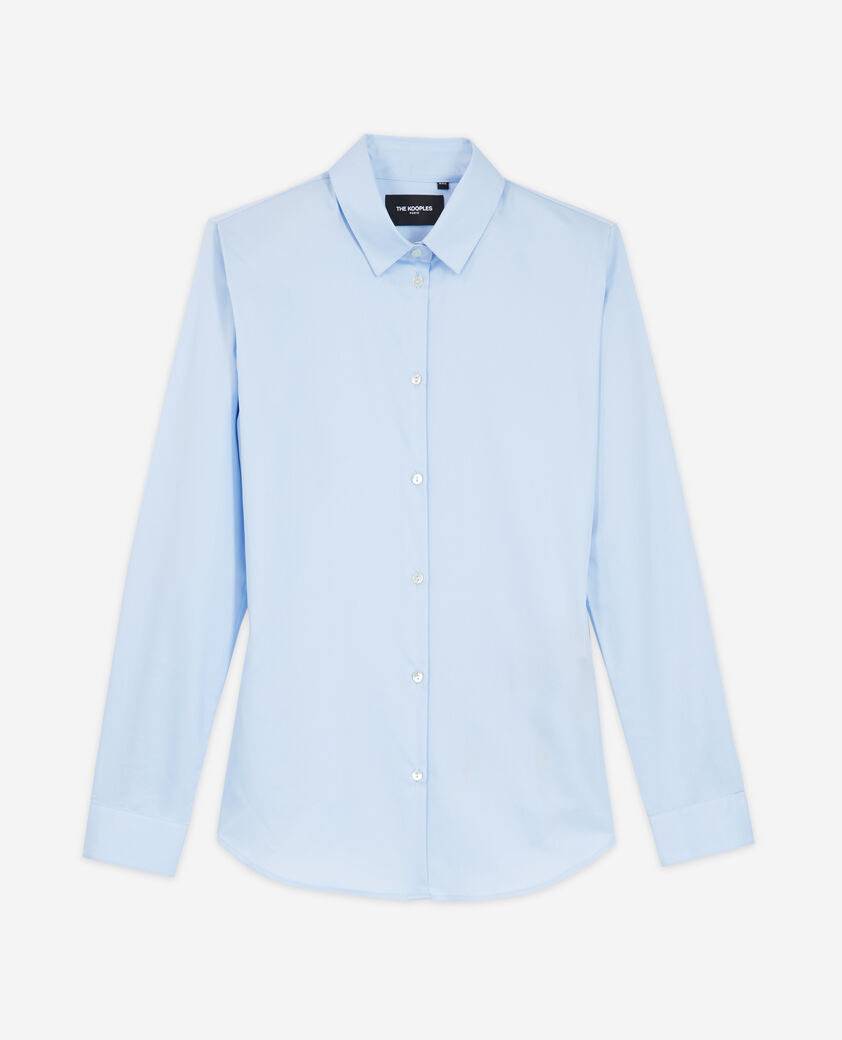 The Kooples WOMEN BLUE classic poplin stretch shirt